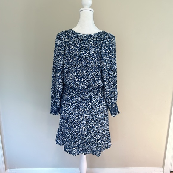 Rails Eliza Mini Dress Blue Floral Chrysanthemum Button New Size Small - Picture 7 of 11